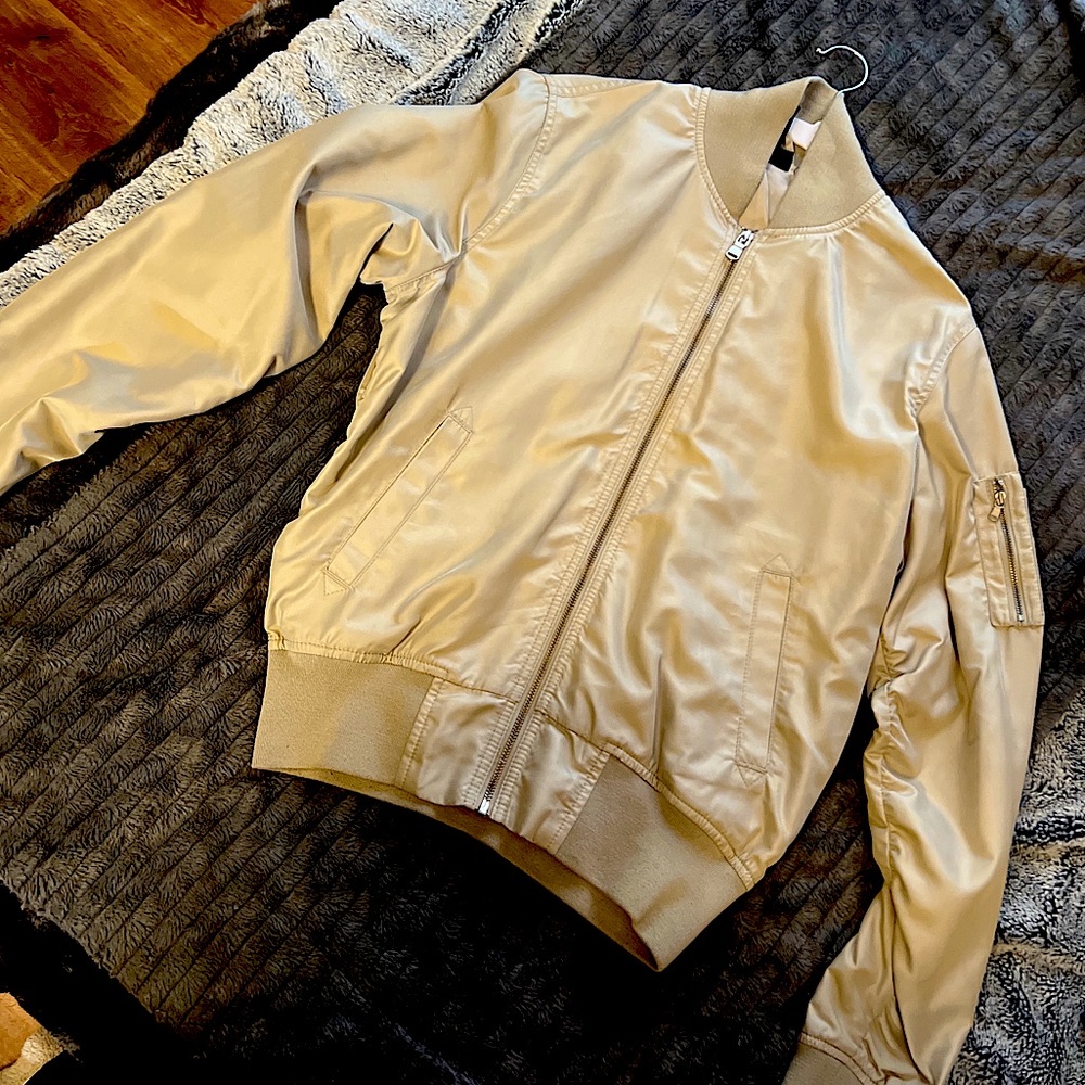 Tan bomber jacket